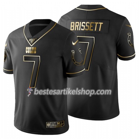 Herren Indianapolis Colts Trikot Jacoby Brissett 7 Nike Schwarz Golden Edition 100th